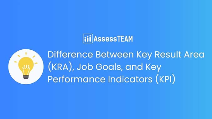 Difference between key result areas, job goals, and key performance indicators