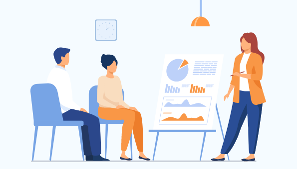 Deliver actionable reports using performance review software