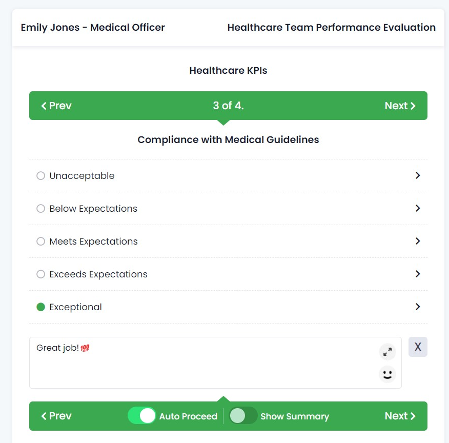 Healthcare evaluation - AssessTEAM