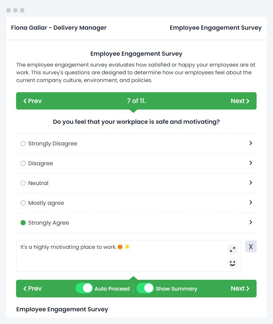 AssessTEAM software - Engagement survey 2