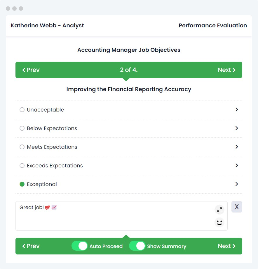 KPIs evaluation - AssessTEAM