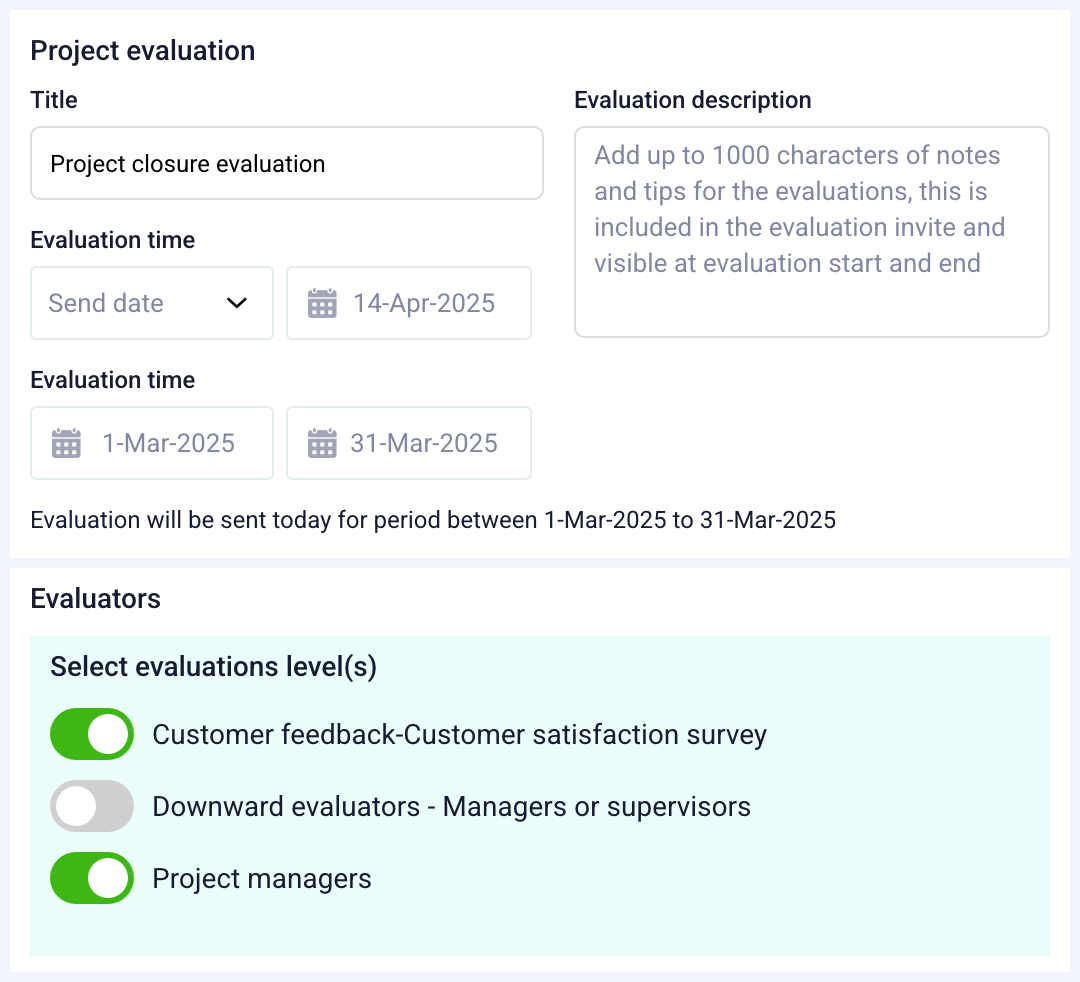 productivity evaluation